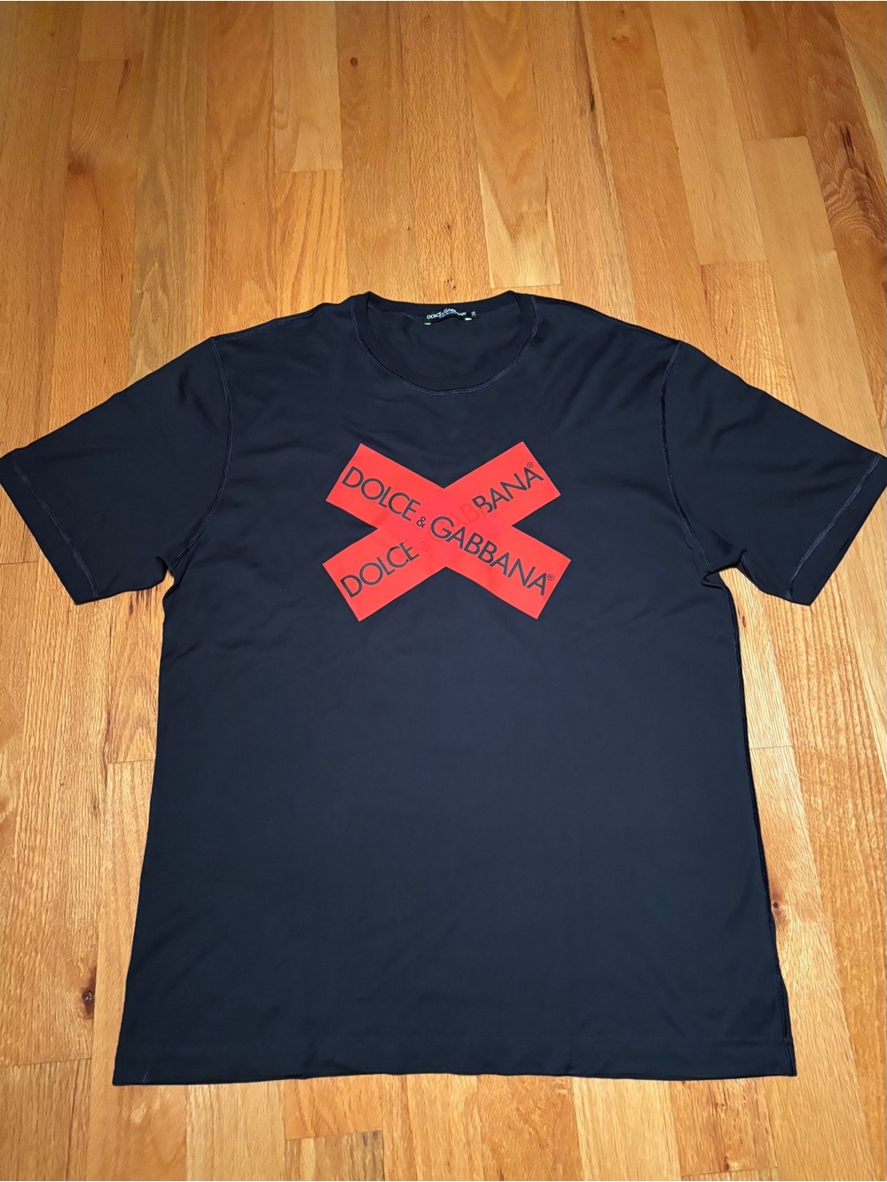 Dolce & Gabbana Red Crossed Logo Tshirt